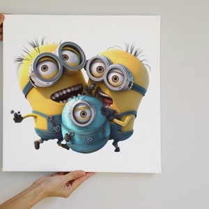 Glückliche Minions RealistischEr Digitaler Download druckbare Wandkunst Home Decor