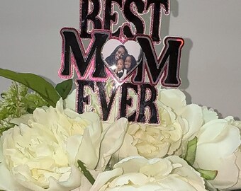 Custom Bouquet Photo Topper | Personalized Flower Topper |  Mother's Day Appreciation Gift