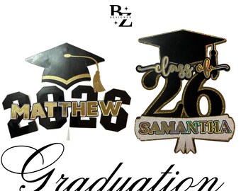 Graduation Cake Topper | Class of 2026 Graduate Gifts, Any Age Personalized Celebratory Topper