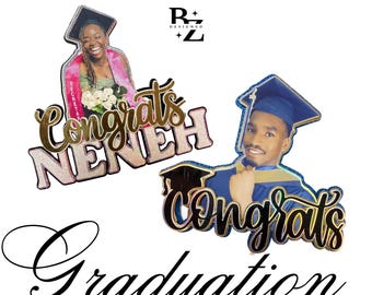 Photo Graduation Cake Topper | Class of 2026 Graduate Gifts, Any Age Personalized Topper