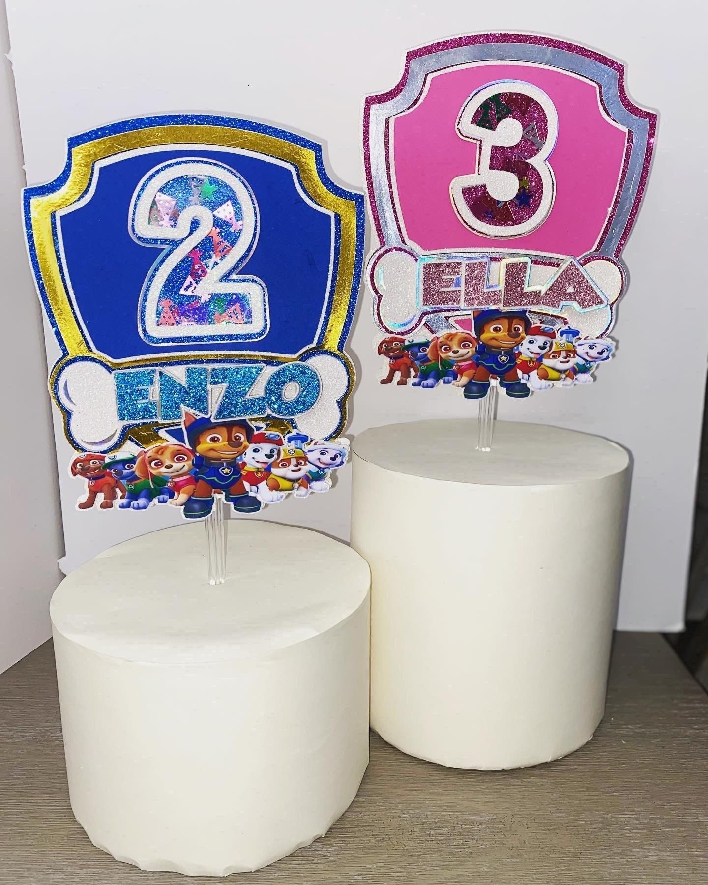 Paw Patrol Topper Paw Patrol Birthday Party Custom Paw Patrol Cake Topper Any Age Kids Birthday Personalized Paw Patrol Party