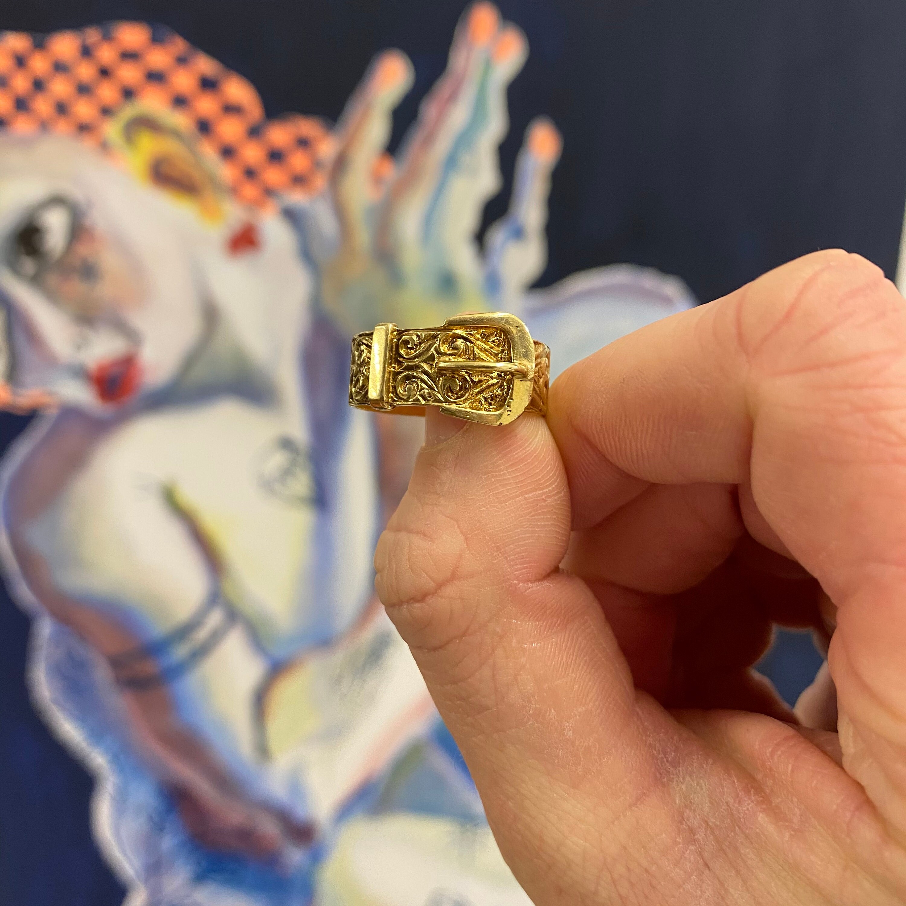 Preloved 9ct Solid Gold Buckle Ring Etsy Australia