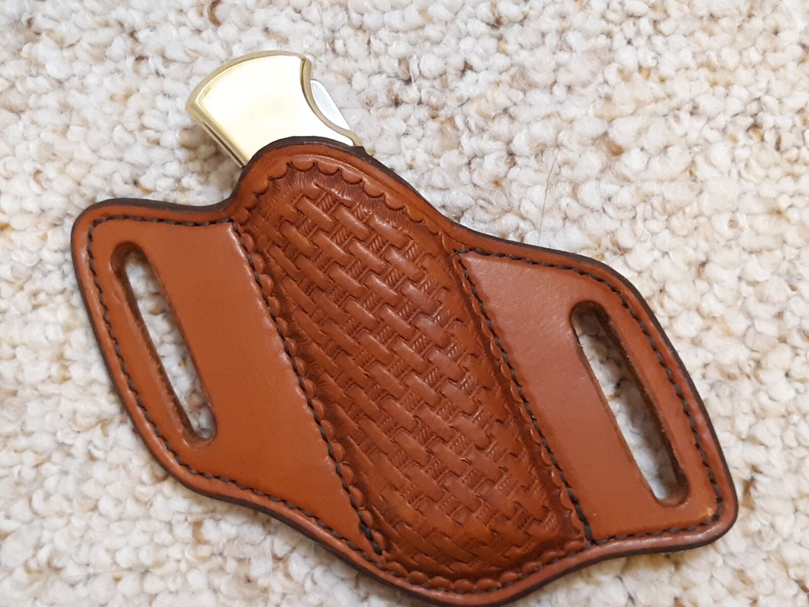 Left Hand Knife Sheath, Basket Weave Pattern Etsy
