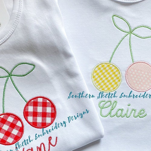 Cherries Mini Fill Stitch Machine Embroidery Design Instand Etsy