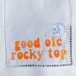 Rocky Top Tennessee Vols Lettering Machine Embroidery Design file Football Season linen Volunteers 4x4