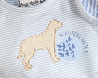 Labrador Retriever Lab Dog Puppy Satin Stitch Applique Machine Embroidery Digital Download Design File 4x4, 5x7, 6x10