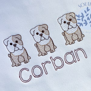 Mini Sketch Bulldogs Machine Embroidery Design File 1.25&quot;, 1.5&quot;, 2&quot;, 2.5&quot;
