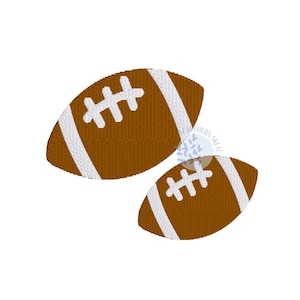 Mini Fill Stitch Football College Machine Embroidery Instant Digital Download Design for shirts, polos, monograms 1.5&quot;, 2&quot; , &quot;2.5&quot; , 3&quot;