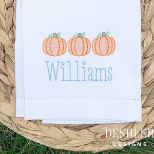 Sketch Pumpkin Trio Fall Machine Embroidery Design File 4x4, 5x7, 6x10