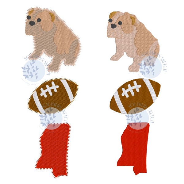 Mississippi College Football Bundle Mascot Sports Mini Applique & mini Fill Stitch Machine Borduurontwerp Instant Digitale Download