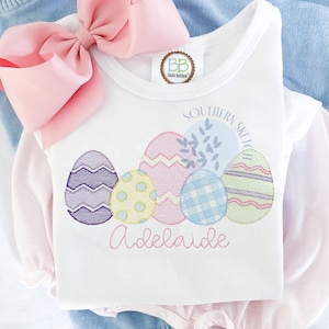 Sketch Easter Eggs Machine Embroidery Design File 5", 5x7, 6x10