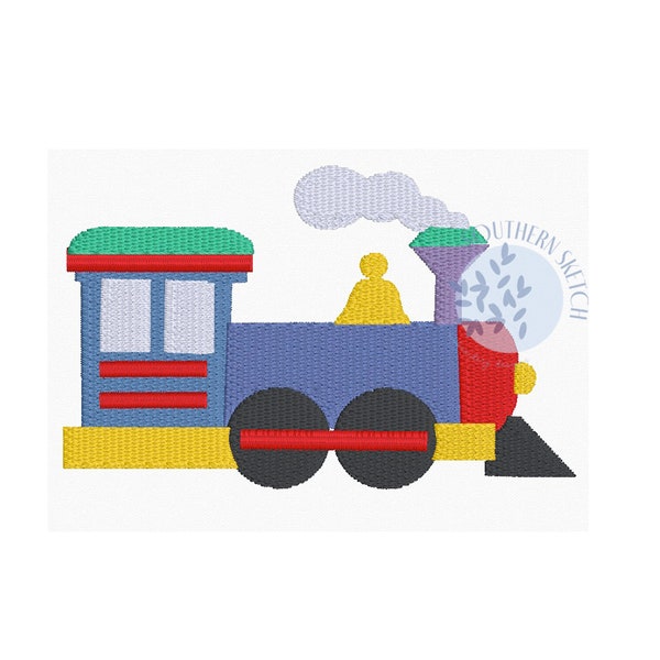 Machine Embroidery Steam Engine Eatsy Train Design - Etsy