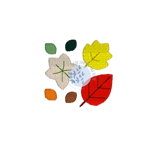 Feuille d’automne Mini remplissage point Machine broderie fichier de conception 2", 2,5"