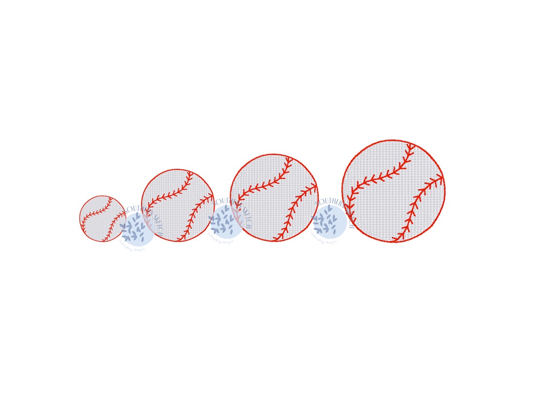Mini Fill Stitch Baseball Machine Embroidery Design Instant Digital ...