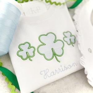 Sketch Satin Shamrock Clovers St. Patrick's Day Green St. Paddy's Spring Machine Boy Girl March Embroidery Design File 4x4, 5.5", 5x7, 6x10