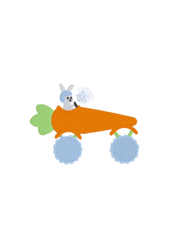 Mini Fill Stitch Easter Carrot Monster Truck Spring Boy Polo Machine Embroidery Design File Pattern Instant Digital Download 3", 3.5", 4"
