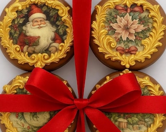Galletas Oreo Gourmet Ghirardelli Cubiertas de Chocolate: Delicias Navideñas Pintadas a Mano - Caja de Regalo