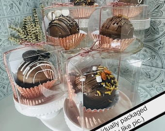 Hot Cocoa Bombs |  Large gourmet Ghirardelli hot Chocolate bombs | Deluxe individually wrapped Full Size Christmas - Holiday flavor sampler