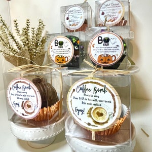 Pumpkin Spice Cocoa Bomb Pumpkins - Gorgeous Hand Painted Ghirardelli Hot Chocolate Bombs w/ Rich & Creamy Chocolate Ganache - BEST on ETSY! image 2