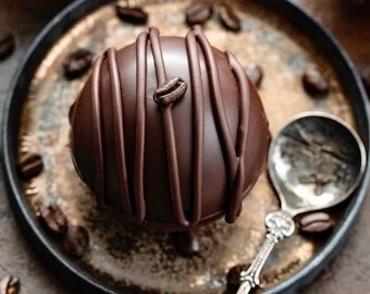 Bombas de café moca / Paquete de 6 sabores navideños surtidos / Chocolate gourmet Ghirardelli / Empaquetadas individualmente con lazos / Regalo más vendido en Etsy /