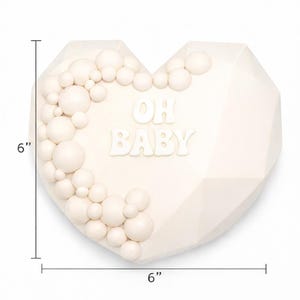 Gender Reveal Breakable Chocolate Heart | HUGE 6x6 gourmet Ghirardelli heart w/pink or blue candy | Pregnancy announcement | Baby Shower image 7