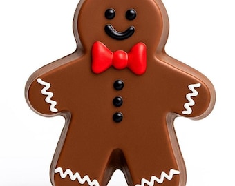 Breakable Chocolate Gingerbread Men (Set of 2) M&M Filled Smash Treat, Stocking Stuffer, Christmas Gift, Class Party, Friends Gift.