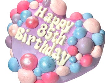 Birthday Breakable Chocolate Heart  | HUGE 6x6 | Gourmet Ghirardelli heart stuffed w/ candy of your choice | + hammer + custom note inside.