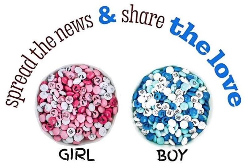 Gender Reveal Breakable Chocolate Heart | HUGE 6x6 gourmet Ghirardelli heart w/pink or blue candy | Pregnancy announcement | Baby Shower image 8