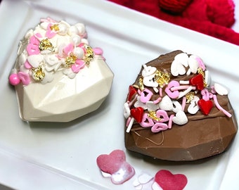 Valentines Hot Chocolate Bombs • Heart Shaped gourmet Ghirardelli Cocoa bombs  w/ creamy Chocolate Ganache • BEST on Etsy! FREE SHIPPING!!