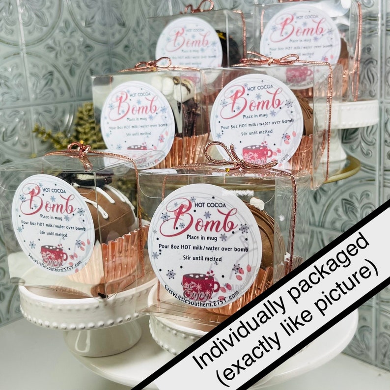 Hot Chocolate Bombs | Gingerbread man | Filled w/ Gourmet Ghirardelli Hot Cocoa ganache and overstuffed with marshmallows! | FREE SHIPPING image 6