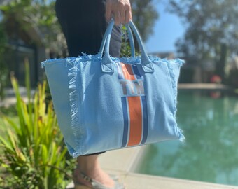 Custom Bag Monogram Bag Tote bag Gift for Her Beach Bag Bridesmaid Brides bag personalized Shopping Tote Travel bag canvas tote summer bag