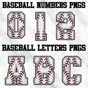 Números de béisbol, béisbol png, puntada de béisbol, fuente de béisbol png, números con temática de béisbol, números que parecen pelotas de béisbol