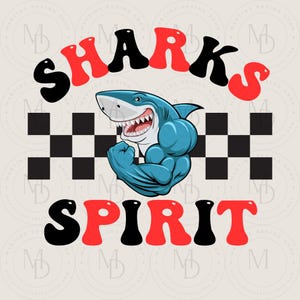 Sharks Digital Design| Sharks Shirt | School Designs | Sharks PNG, Popular, Trendy | Sublimation | Digital Download