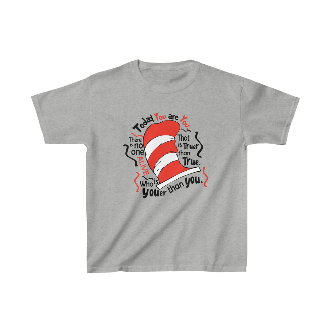 Youth Dr Seuss Hat Shirt/ Cat in Hat Shirt/ Youth Shirt/ Kids Etsy
