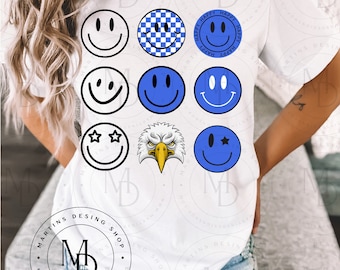 Eagles Smiley Face Digital Design| Eagles Shirt | School Designs | Eagles SVG, Popular, Trendy | Sublimation | Digital Download