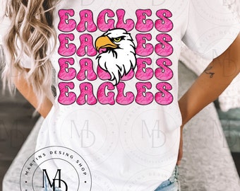 Eagles Pink Out Faux Sequin Digital Design| Eagles Pink Out Shirt | Eagles PNG, Popular, Trendy | Sublimation | Digital Download, Pink Out