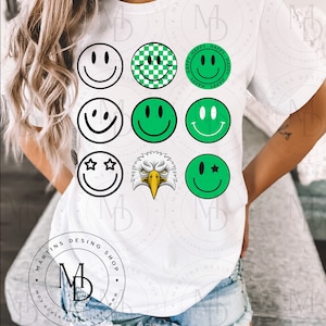 Adler Smiley Digital Design | Adler Shirt | Schule Designs | Adler SVG, Beliebt, Trendy | Sublimationsdruck | Digitaler Download