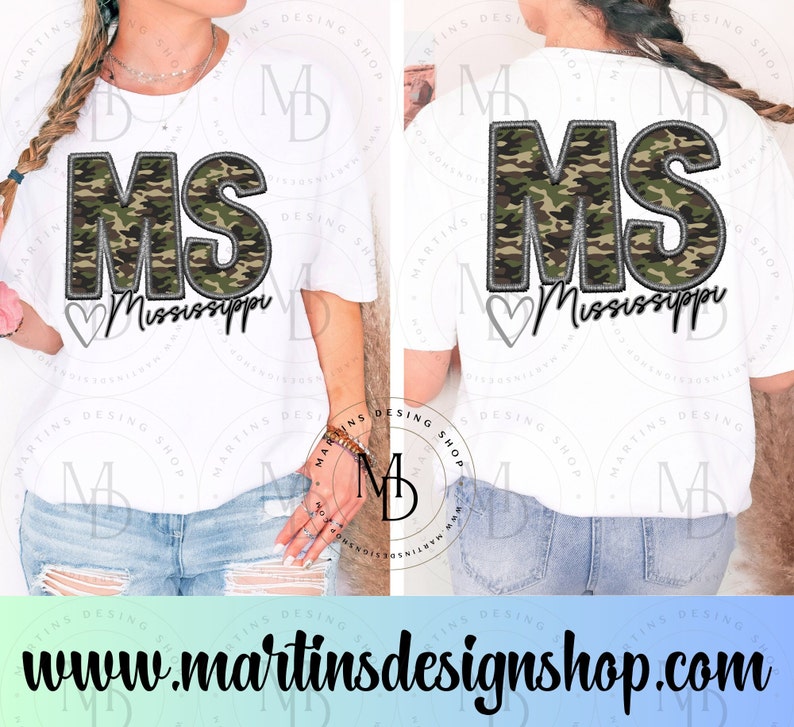 Camo Mississippi faux broderi png, camo png, delstat png, populära skjortdesigner, trendig sublimering, digital nedladdning, Mississippi digitalt bild 3