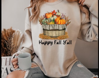 Happy Fall Yall PNG | Fall PNG | Western designs | Sublimation Design | Digital Download | Fall Shirt Designs | Autumn PNG | Pumpkin Design