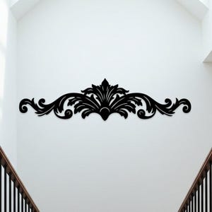 Large Elegant Scroll Metal Decor, Ornate Style Floral Wall Art, Elegant Home Decor, Decorative Scroll Art for Outdoor, Housewarming Gift