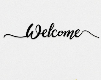 Metal Welcome Wall Sign, Outdoor Entryway Welcome Decor, Front Porch Greeting Decor, Entryway Metal Wall Art, Housewarming Gift