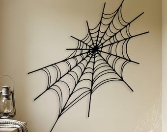 Spider Web Metal Wall Art, Gothic Halloween Wall Decor , Creepy Web Decor, Large Spider Web Wall Decor, Above Couch Decor, Halloween Gift