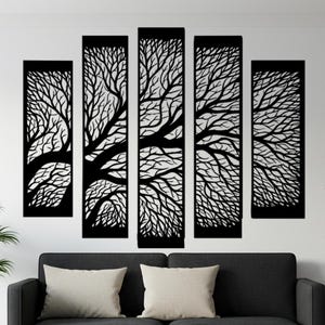 Decorazione da parete in metallo con l'Albero della Vita, simbolo nordico dell'albero per il soggiorno, decorazione da parete con rune vichinghe, ingresso in cabina, regalo spirituale per lui e per lei.