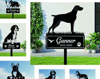 German Shorthaired Pointer Memorial Garden Stake, Custom Dog Grave Marker, Personalized Outdoor Pet Yard Tribute Sign, Gift for Hunting Dog