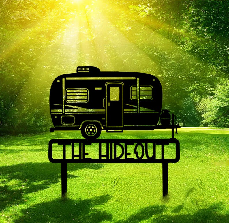 Trailer Rv Signs Custom Camper Trailer Yard Sign, Personalized RV Metal Stake for ...