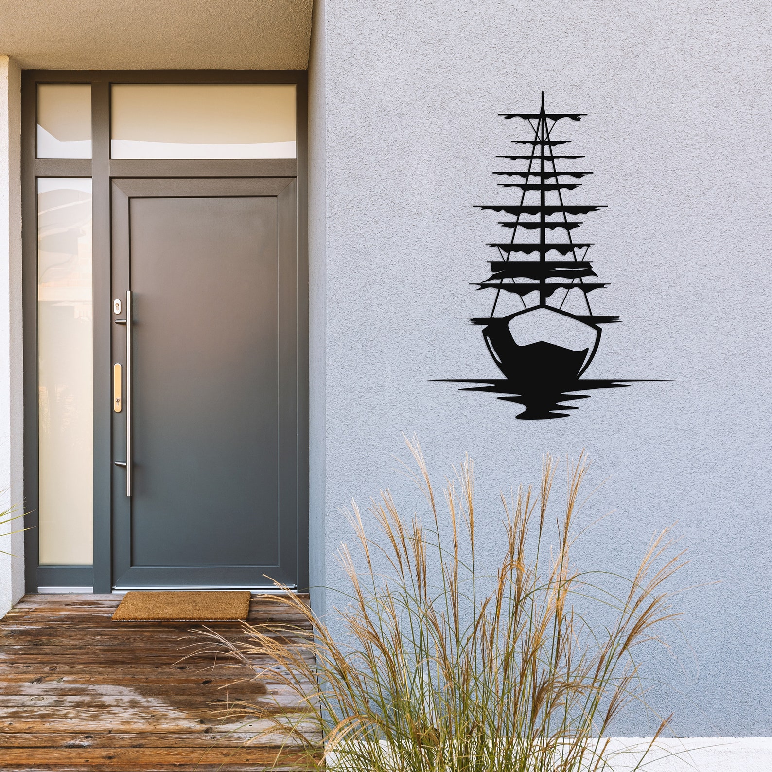 Ghost Sailboat Metal Wall Decor, Metal Pirate Ship Wall Decor, Gifts
