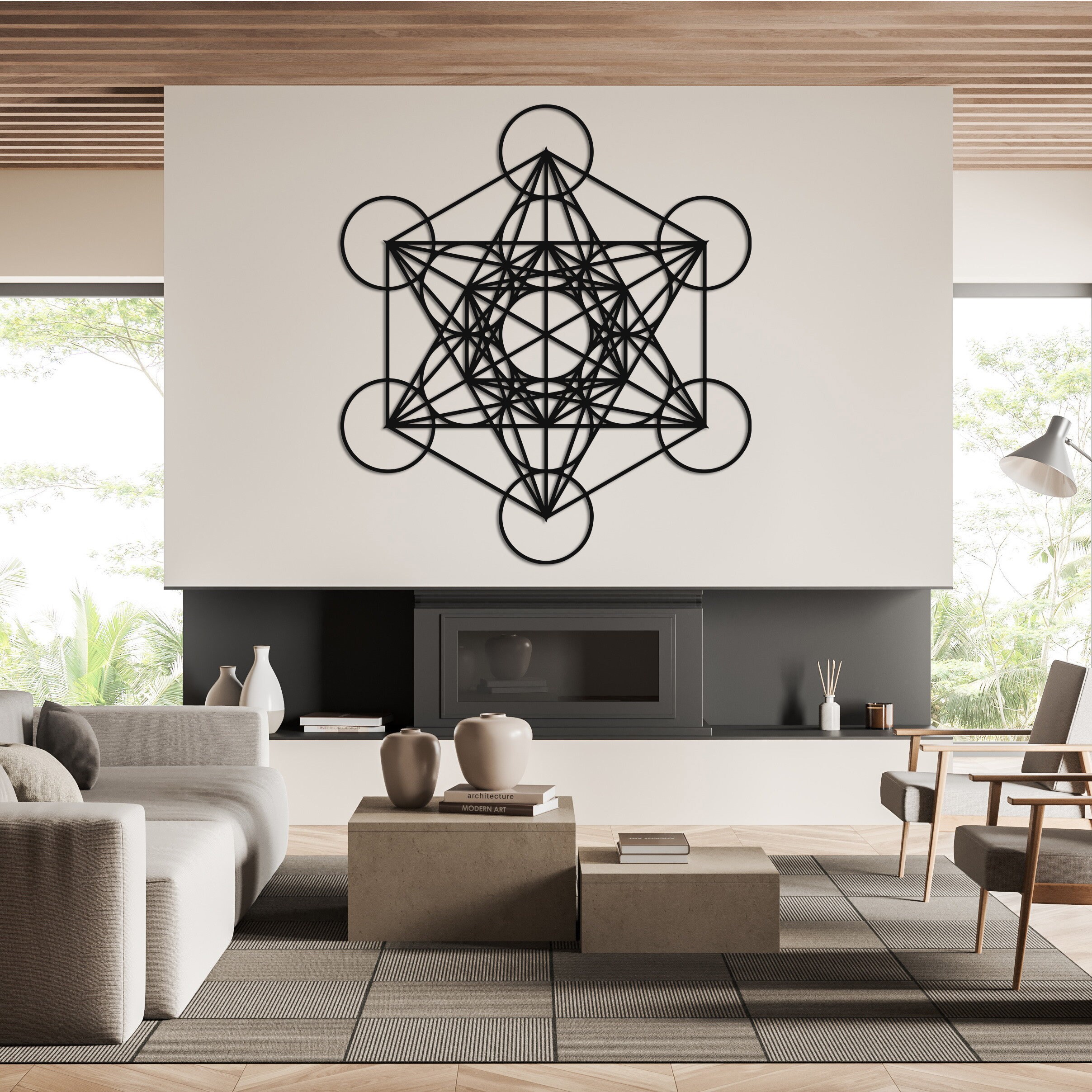 Metal Metatron Cube Wall Decor, Metatron Cube Wall Art, Metatron's Cube ...