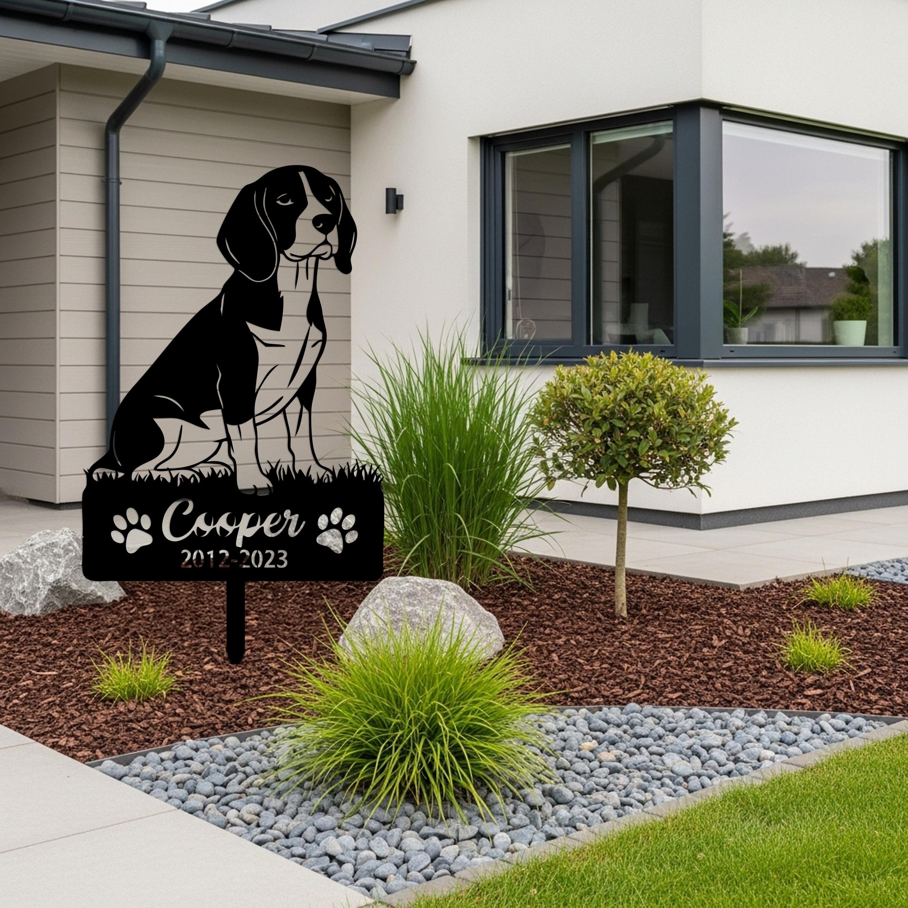 Custom Beagle Memorial Garden Stake, Personalized Dog Remembrance Sign ...