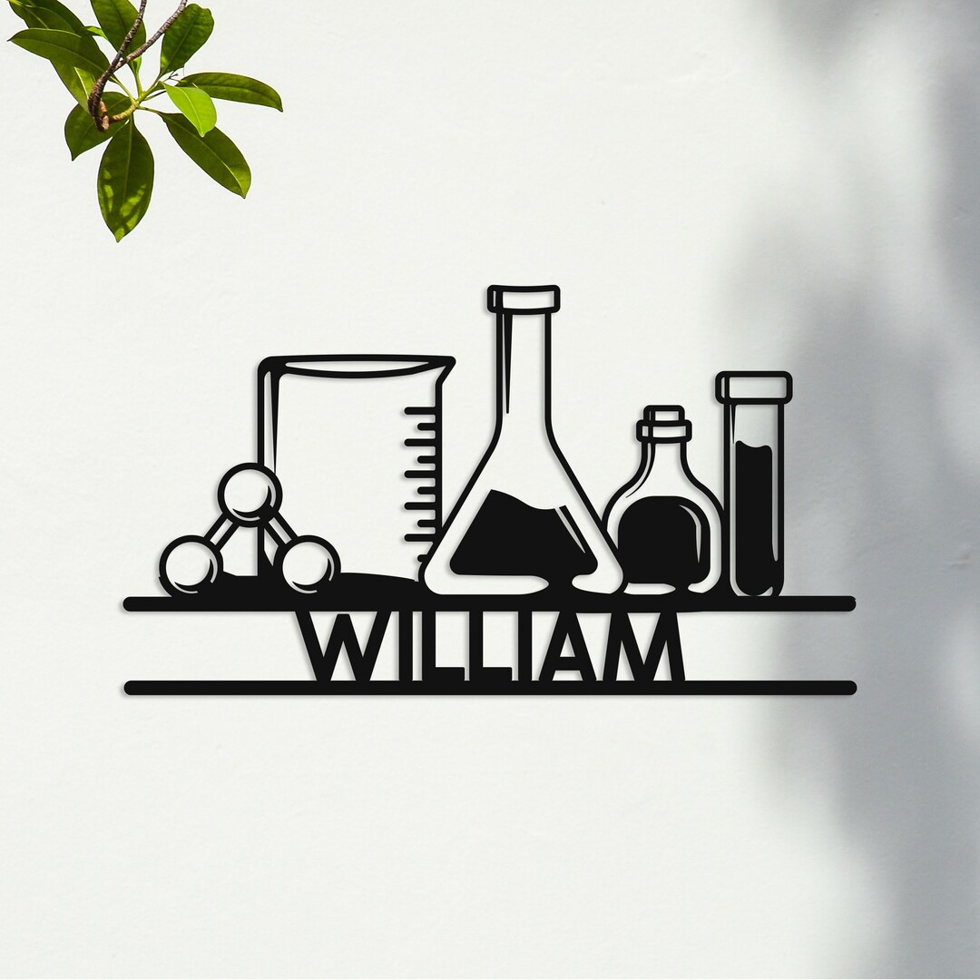 Laboratory Personalized Sign, Custom Metal Sign for Chemists ...