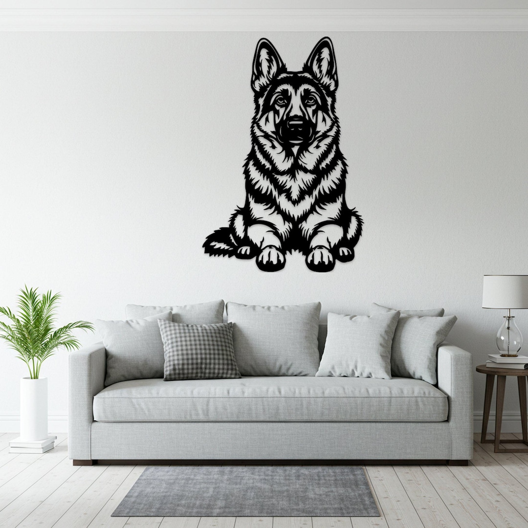 German Shepherd Metal Wall Art, Shepherd Dog Metal Decor, Dog Lover Outdoor  Wall Art, Above Couch Dog Decor, Pet Loss Gift